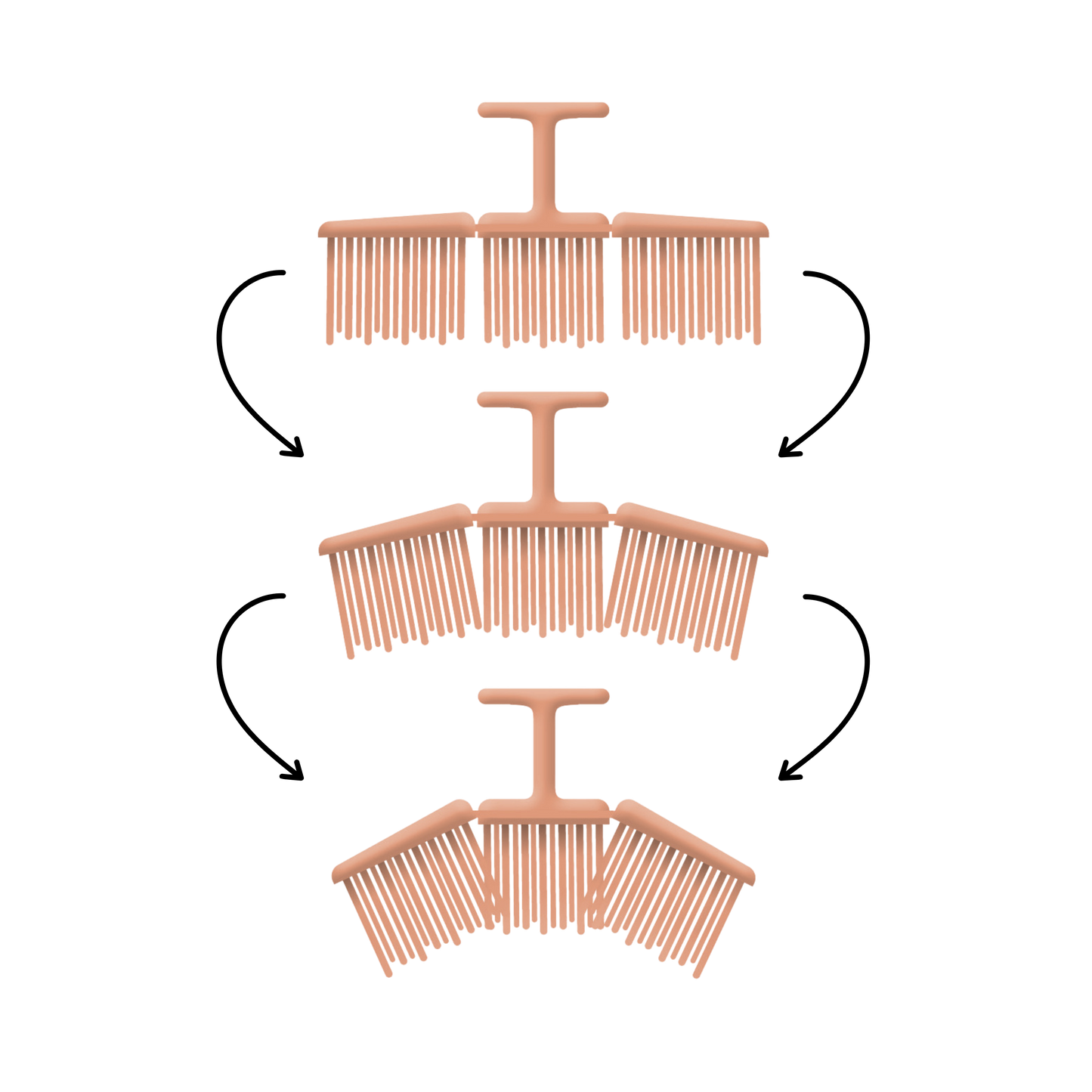 yukii Haarbürste Soft Peach