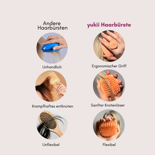 yukii Haarbürste Soft Peach